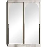 Mirjan24 Schiebetürenschrank Modin 150 x 216 x 65 cm Beige/Schwarz