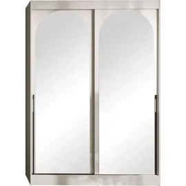 Mirjan24 Schiebetürenschrank Modin 150 x 216 x 65 cm Beige/Schwarz