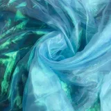 Weriirew Schillernder Organza-Stoff, holografischer Laser-Tüllstoff für Hochzeitskleid, Vorhang, Fotografie-Hintergrund, DIY-Zubehör, Heimdeko, 150 x 100 cm, himmelblau