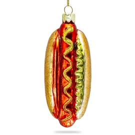 SIKORA BS468 Hotdog Christbaumschmuck Glas Figur Weihnachtsbaum Anhänger