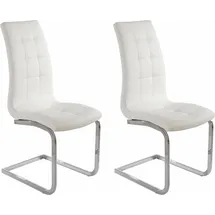 OTTO home Freischwinger Lola Kunstleder weiß 2er Set