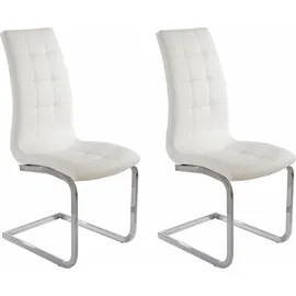 OTTO home Freischwinger Lola Kunstleder weiß 2er Set