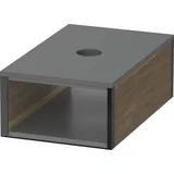 Duravit Box für Spiegelschrank, Utensilienbox mit Deckel, 100x160 mm, XV994807777, Farbe: Nussbaum Massiv