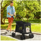 PawHut Hundewagen faltbar bis 20 kg Schwarz