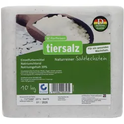 Naturreiner Salzleckstein 10 kg - Viehsalz für Nutztiere