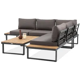 beautysofa MADISON Loungeset dunkelgrau