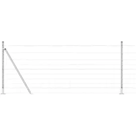 vidaXL Zaunpfosten 50 x 100 cm Silber/Verzinkt