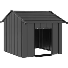 vidaXL Hundehütte mit Dach 83x130x85 cm Verzinkter Stahl