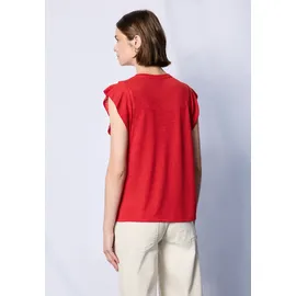 street one studio Damen, Leinen-Look Top mit Volants