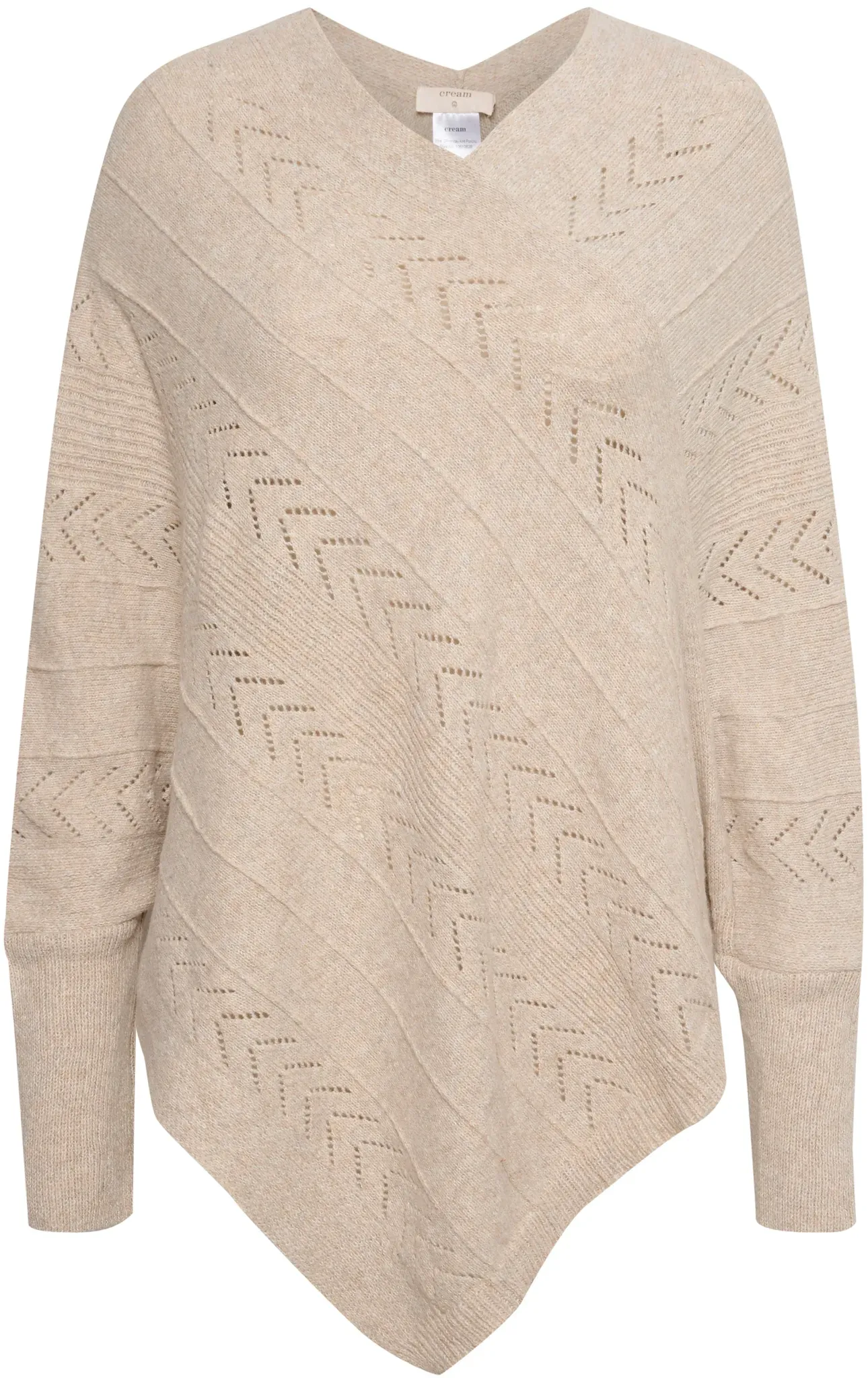 Strickponcho CREAM 