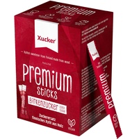 Xucker Premium Sticks mit Xylit - Birkenzucker von Xucker I 50 Sticks I Kristallzucker Ersatz für Unterwegs I 40% weniger Kalorien als Zucker I zuckerfrei Süßen