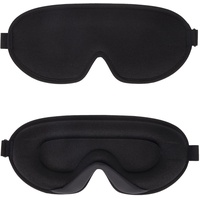 Schlafmaske Augenmaske Schattierung 3D Weiche Atmungsaktive Innen Gepolstertes Ultradünne Schwarz für Reisen Männer Frauen Seitenschläfer Lichtblockierende mit Verstellbarem Riemen