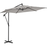 BIZZOTTO Ampel-Sonnenschirm TROPEA, Hellgrau - Polyester - Aluminiumgestell -