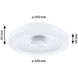Paulmann LED Deckenleuchte Volea IP44 3000K 470lm / 1650lm 230V 3,5 / 1x13W dimmbar Weiß/Silber