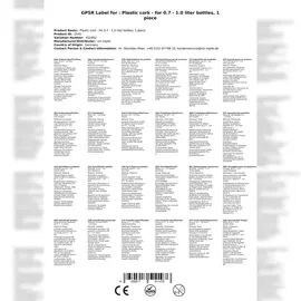 ich-zapfe.de Kunststoff-Lamellen-Korken für 0,7 - Liter Flaschen / 1 Stück