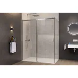 Bernstein Eckdusche NT806 flex Schiebetür Nano Klarglas 120x80 cm 8mm ESG-Sicherheitsglas