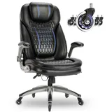 colamy Chefsessel Leder Schwarz