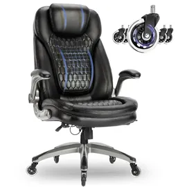 colamy Chefsessel Leder Schwarz