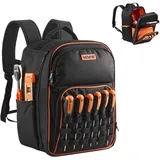 Vevor Werkzeugrucksack, 49 Taschen, Werkzeug-Aufbewahrungs-Organizer, Backpack mit Laptopfach und verstärktem Stoffboden, Baustellenrucksack, Werkzeugtasche für Elektriker, Handwerker