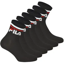 Kurzsocken FILA "Socken 6er Pack", Herren, Gr. 35-38, schwarz, Obermaterial: 80% Baumwolle CO. 18% Polyester PES. 2% Elasthan EL., Socken