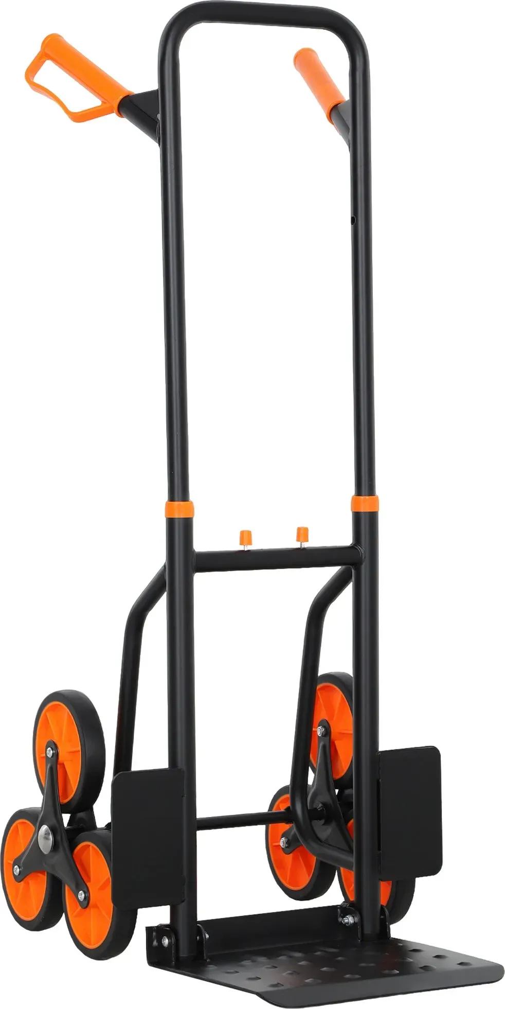DURHAND Treppensteiger Sackkarre klappbar Transportkarre mit Stahlrahmen max. 120kg 106,5 cm Transportwagen für Umzug Werkstatt Lager Orange   Aosom