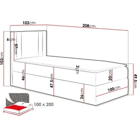 Mirjan24 Carmen Mini 100 x 200 cm Grau