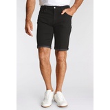 Arizona Jeansshorts, gerader Schnitt, knieumspielende Länge, niedrige Leibhöhe Arizona black-washed