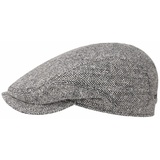 Stetson Belfast Silk Schiebermütze Herren - Flatcap aus Seide - Herrencap Made in EU - Seidenmütze Frühjahr/Sommer - Flat Cap schwarz-weiß 57 cm - 57