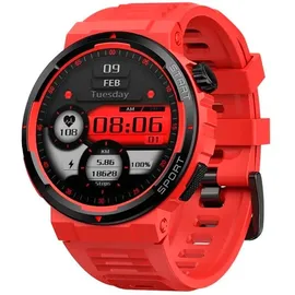Zeblaze Ares 3 Plus BT 0 mm Kunststoffgehäuse Rot Sportarmband Rot One Size