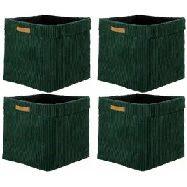 lycce Aufbewahrungskorb Faltbare Aufbewahrungsbox Cord 4P 33 x 33 x 31 cm grün
