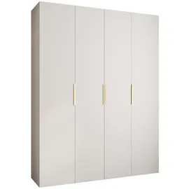 abiks möbel Drehtürenschrank COMO 190 x 245,5 x 50 cm Weiß/Gold