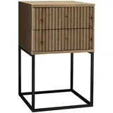 Möbel Boss Nachtschrank Marle 40 x 65 x 38,5 cm Beige/Schwarz