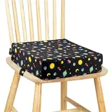 Chickwin Sitzerhöhung Stuhl Kind, Waschbar Baby Tragbar Sitzkissen Kinder Tragbares Boostersitze Verstellbar Zerlegbar Kleinkind Sitzerhöhung Kissen für Esstisch Reise (Sternenhimmel,32x32x8cm)