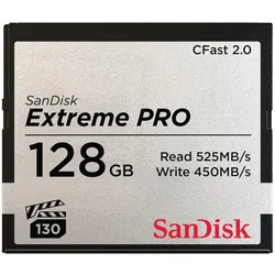 SANDISK Speicherkarte "CFast Extreme Pro 2.0", grau, 128 GB, Speicherkarten