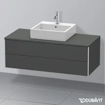 Duravit XSquare Waschtischunterschrank, 2 Schubkästen, Graphit matt