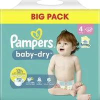 Pampers® Windeln baby-dryTM BIG PACK Größe Gr.4 (9-14 kg) für Babys und Kleinkinder (4-18 Monate), 70 St.