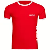 multifanshop Hannover T-Shirt 2023 Herren Rot Gr. XXL