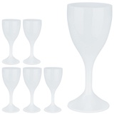 Relaxdays Weingläser Kunststoff 6er Set, - Weiß