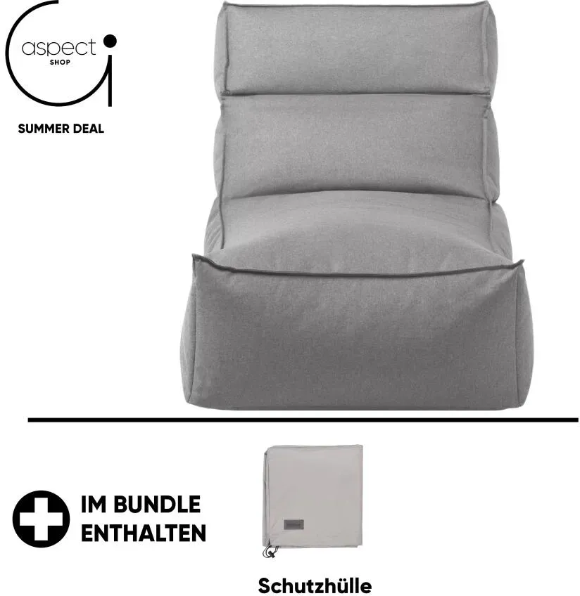 Blomus Outdoor-Lounger STAY inkl. GRATIS Schutzhülle Stone 80 x 150 cm