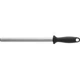 Zwilling Wetzstahl Oval, Länge: 26 cm, Kunststoffgriff mit Aufhängöse, Schwarz Silber