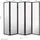 Homestyle4u Paravent Raumteiler Shoji Weiß Holz 220x175x2 cm - Paravents, Paravents