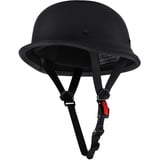 Samger Half Face Motorradhelm Halbschalenhelm German Style Motorradhelm für Chopper Cruiser Bike (L)