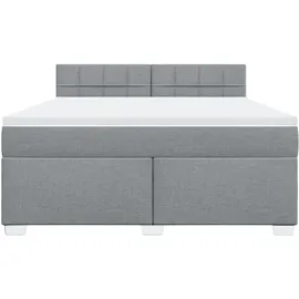 vidaXL Boxspringbett 180 x 200 cm Hellgrau