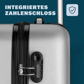 monzana Baseline 4-Rollen Cabin 50 cm / 34 l silber