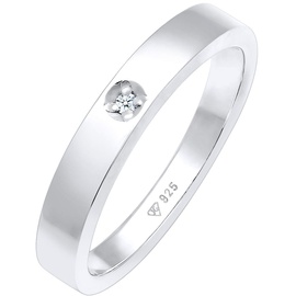 Elli DIAMORE Ring Solitär Klassisch mit Diamant (0.02 ct.) 925 Silber