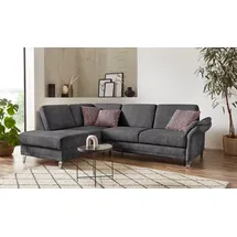 sit&more Ecksofa »Clio L-Form« wahlweise mit Bettfunktion und Bettkasten, inklusive Federkern grau