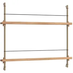 MOEBE - Zeitungsregal, 85 x 65 cm, Eiche natur / warm grey