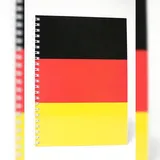 Adina Premium Collegeblock "Deutschlandfahne" A4 lin 80 Blatt 90g/qm
