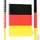Adina Premium Collegeblock "Deutschlandfahne" A4 lin 80 Blatt 90g/qm