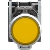 Schneider Electric XB4BW35M5 Leuchtdrucktaster, gelb, flach, 1S+1Ö, tastend, +LED